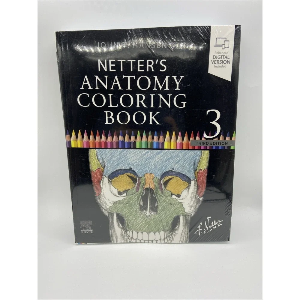 Netter's Anatomy Coloring Book 3rd Edition John Hansen PhD New Sealed eBook‎